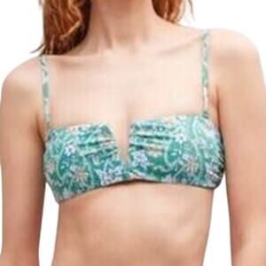 Veronica Beard Doyle Bikini Top Dark Seafoam Multi Women's Size XL New With Tag